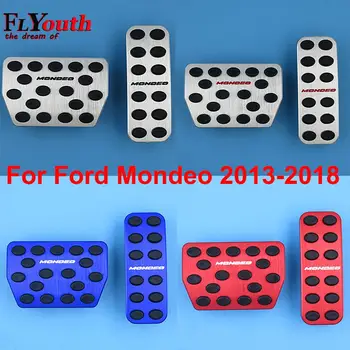 Pro Ford Mondeo 2013-2018 Hliníkové slitiny Pedál Kryt Non-Slip Auto Bez Vrtání Hliník Brzdový a Plynový Pedál Zahrnuje