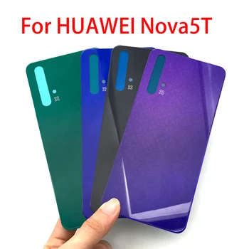 Pro Huawei Nova 5 Zadní Skleněný Kryt Pro Huawei Nova 5T 5t Zadní Dveře, Výměna Baterie, Případ, Kryt, Zadní kryt