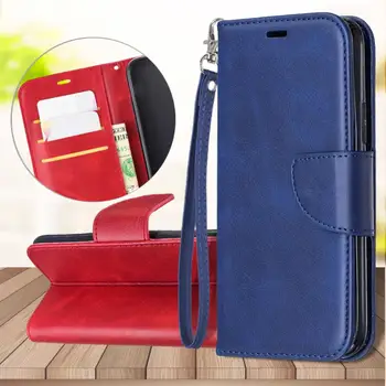 Pro Huawei P40 Pro Lite E P30 P20 Luxusní PU Kožené Pouzdro Flip Peněženka Držitele Karty Stand Krk Mobilní Telefon Kryt Magnetický Bag