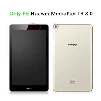 Pro Huawei T3 8 Litchi Obilí Kožené Flip Kryt Případ pro Huawei MediaPad T3 8.0 KOB-L09 KOB-W09 tablet pouzdro stojan kryt