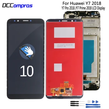 Pro Huawei Y7 2018 Y7 Pro 2018 Y7 Prime 2018 LCD Displej Dotykový Displej Digitizer Výměna Sestavy S Rámem Pro Huawei Y7