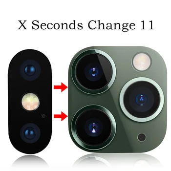Pro iPhone X XS XR Sekund Změnit 11 Pro Objektiv Nálepka Pro iPhone 11 Pro MAX Luxusní Hliníkové Protector Ochranné pouzdro na Fotoaparát