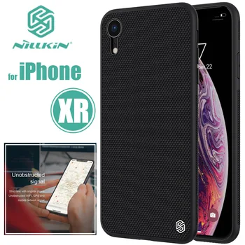 Pro iPhone XR Pouzdro Nillkin 3D Texturou Nylonové Vlákno, Zadní Kryt pro iPhoneXR Měkké Hrany Telefonu Pouzdro pro iPhone XR Nilkin Hard Coque