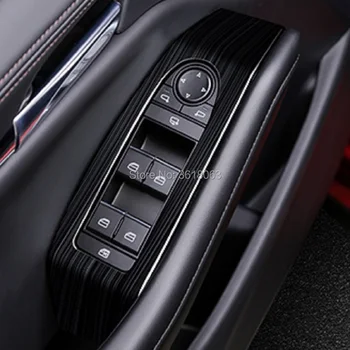 Pro Mazda 3 2019 2020 Nerezové Vnitřní Dveře Okno Přepnout Krycí Sklo Zvedněte Ovládací Tlačítko Panel Trim Auto Doplňky, Dekorace