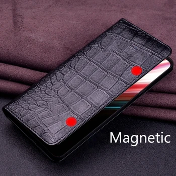 Pro Nubia Red Magic 5G Případě Pravé Kůže Flip Kryt Pro ZTE Red Magic 5G Případě Handmake Mobilní Telefon Pouzdro Pro 5G