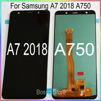 Pro Samsung A7 2018 A750 LCD displej s touch Digitizer shromáždění