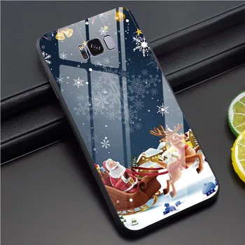 Pro Samsung Galaxy A71 4G Pokrytí Vánoční Xmas Tvrzeného Skla Telefon Pouzdro pro Galaxy A71 4G Nárazník Coque