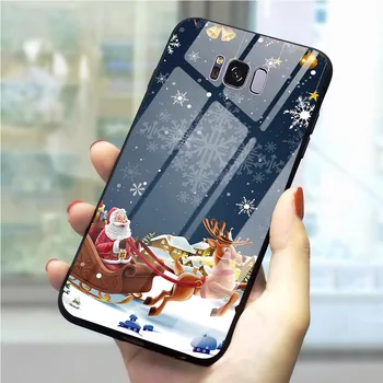Pro Samsung Galaxy A71 4G Pokrytí Vánoční Xmas Tvrzeného Skla Telefon Pouzdro pro Galaxy A71 4G Nárazník Coque