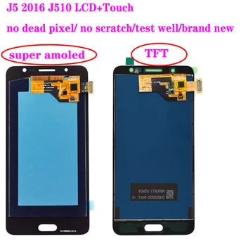 Pro Samsung J5 2016 SM-J510F J510FN J510M J510Y J510G J510 LCD Displej+Touch Screen Digitizér Montáž