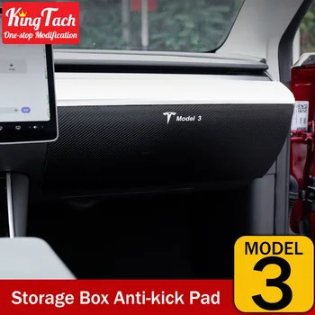 Pro Tesla Model 3 Interiér Upravené Auto Příslušenství, Dekorace Kožené Rukavice Ochrana Úložný Box Anti-kick Pad Mat