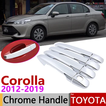Pro Toyota Corolla E160 2012~2019 Chromované Vnější kliky Dveří Kryt, Auto Příslušenství, Samolepky Trim Set 2016 2017 2018