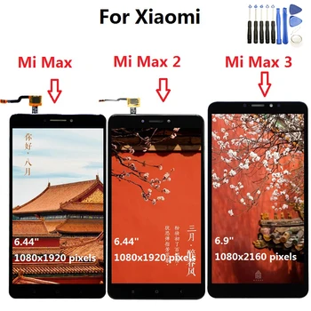 Pro Xiaomi Mi Max LCD Displej Dotykový Displej Digitizer Shromáždění Pro Xiaomi Mi Max 2 LCD Max2 Max 3 Obrazovky Náhradní Černá Bílá