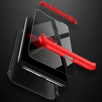 Pro Xiaomi Redmi Note 6 Pro Případ 360 Stupňů Chráněno celé Tělo Telefonu Pouzdro pro Redmi Poznámka 6 Pro Nárazuvzdorný Kryt se Sklem Film