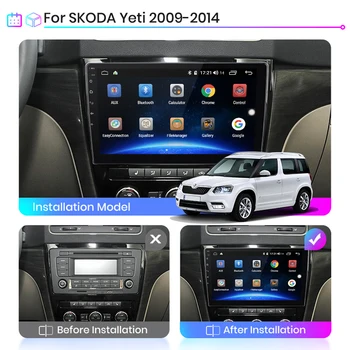 Pro Škoda Yeti 2009 2011 2012 2013 2 DIN 10.1 Palcový Android Auto MP5 Multimediální Video Přehrávač, GPS Navigace, Wifi Hlavy Jednotky