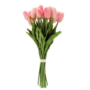 Propagace! 40 Ks Umělých Tulipánů Simulace Květiny pro Domácí Pokoj Strana Svatební Dekorace , 20 Ks Fialová A 20 Ks Růžové