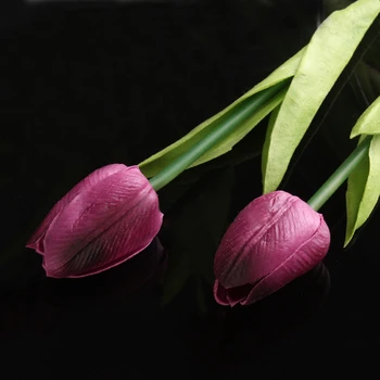 Propagace! 40 Ks Umělých Tulipánů Simulace Květiny pro Domácí Pokoj Strana Svatební Dekorace , 20 Ks Fialová A 20 Ks Růžové