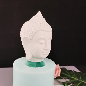 PRZY 2020 Nový Buddha Hlava Silikonové Formy Socha Hlíny Plastické Omítky Plísně Doma Svíčku, Dekorace Mýdlo Buddha Hlava Plísní