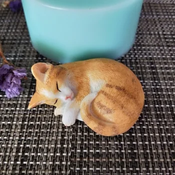 PRZY silikonové 3D roztomilý kočka ručně vyráběné mýdlo dort dekorace svíčka silikonové formy DIY kočka plísní