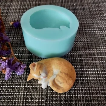 PRZY silikonové 3D roztomilý kočka ručně vyráběné mýdlo dort dekorace svíčka silikonové formy DIY kočka plísní
