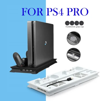 PS4 PRO chladič Základní Vertikální Chladič Stojan Dual Controller Nabíjecí Dok Pro PlayStation4 Pro Konzole, Chladicí Ventilátor Příslušenství
