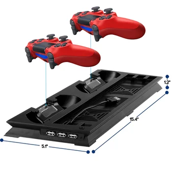 PS4 PRO chladič Základní Vertikální Chladič Stojan Dual Controller Nabíjecí Dok Pro PlayStation4 Pro Konzole, Chladicí Ventilátor Příslušenství