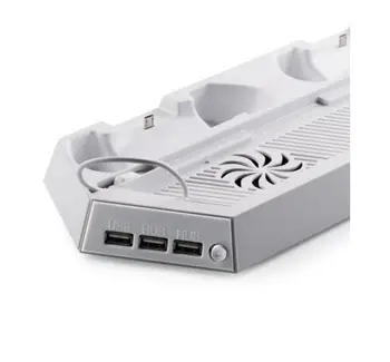 PS4 Vertikální Stojan Ventilátor Chlazení Chladič pro Playstation 4 V1 Regulátor Nabíjení dokovací Stanice Nabíjecí Led Light bar nálepka