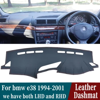PU Kůže Dashmat Kryt Palubní desky Dash Pad Mat Koberec Auto-Styling příslušenství Pro BMW Řady 7 (E38) 730iL 740I 750iL 1994-2001