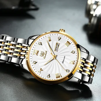 Pánské mechanické náramkové hodinky značky luxusní automatické hodinky menStainless Oceli Vodotěsné hodinky Podnikání Relogio Masculino 6630