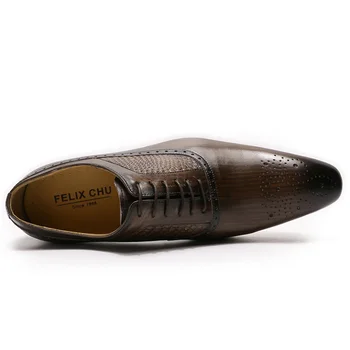 Pánské Pravé Kůže Oxford Boty Zapatos De Hombre Formální Boty Muži Špičaté Toe Ručně Malované Černá Hnědá Krajka up Šaty Boty