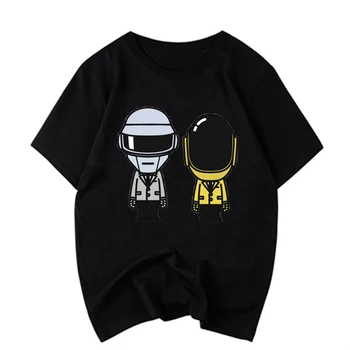 Pánské T-Shirt Pánská Přilba Daft Punk Hip Hop Tričko Ležérní Trička Harajuku Top Tees Mužské T Shirt Homme