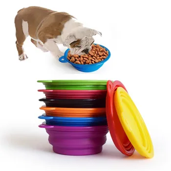 Přenosné psí misky skládací silikonový velký chovatelství psů produktů pet food container automobilové příslušenství para perros miska dla psa