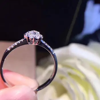 Přírodní Diamantový Prsten 18k Ryzího Zlata Svatba byla Skutečná 750 Solidní Klasické Módní Ženy Hot Prodej Dárek Přizpůsobitelné Párty Roku 2020 Nové