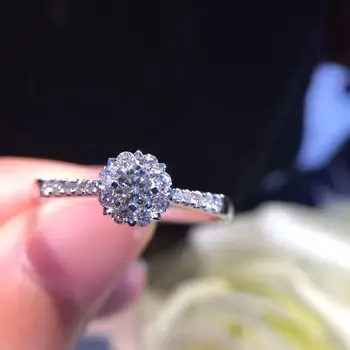 Přírodní Diamantový Prsten 18k Ryzího Zlata Svatba byla Skutečná 750 Solidní Klasické Módní Ženy Hot Prodej Dárek Přizpůsobitelné Párty Roku 2020 Nové