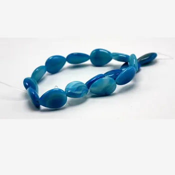 Přírodní modrá onyx slza korálky acháty 15X20-30X40mm jsou ideální velikost pro DIY přívěsek náramek náhrdelník výběr
