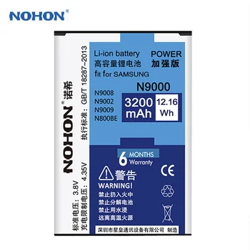 Původní NOHON Baterie Pro Samsung Galaxy Note 2 3 4 Poznámka 2 N7100 Poznámka 3 NFC N9000 Poznámka 4 N9100 N910X Reálném Vysoká Kapacita Bateria
