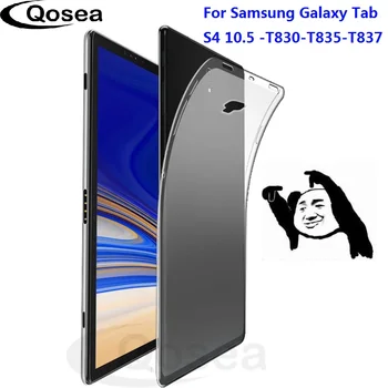 Qosea Pro Samsung S4 Galaxy Tab 10.5 palcový Případě T830 T835 Případě Anti-Knock Silikonové Měkké TPU Stolní PC Průhledný Ochranný Kryt