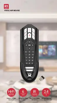 R1 Air Mouse Gyroskop Inteligentní Bezdrátové Hlasové Dálkové Ovládání 2.4 G IR Učení Pro G10 PRO G30 HK1 Android TV Box Dálkové Ovládání