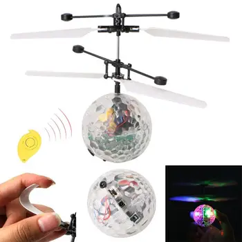 RC Létající Koule Hračka Drone Vrtulník Vestavěný Zářící LED Osvětlení pro Dospělé Antistresová Barevné Koule Novinka Hračka Pro Dítě Dárek