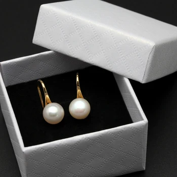 Real 18k zlato přírodní perlové náušnice šperky ženy,au750 sladkovodní pearl náušnice svatební jemné šperky Christams dárek