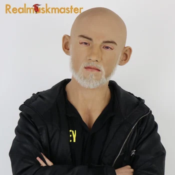 Realmaskmaster realistické umělé silikonové halloween dospělého člověka maska Mužské latexové obličejový strana Cosplay masky Fetiš