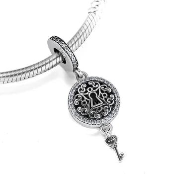Regal Klíč Houpat Kouzlo Fit Evropský Šarm Had Řetěz Náramky Pro Ženy DIY 925 Sterling Silver Šperky Korálky