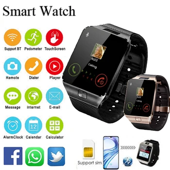 Relojes Muži Ženy Inteligentní Hodinky DZ09 S SIM Karta TF Hovor, Fotoaparát, Krokoměr Smartbracelet Syn Facebook Tiwtter Smartwatch android