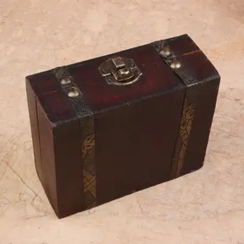 Retro Jemné Starožitné Šperky Box Úložný Box Dvojitý Kožený Opasek Vzor Malý Box pro Náhrdelník, Prsten, Náramek Skladování
