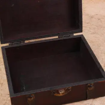 Retro Jemné Starožitné Šperky Box Úložný Box Dvojitý Kožený Opasek Vzor Malý Box pro Náhrdelník, Prsten, Náramek Skladování