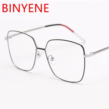 Retro Kovová Růže Zlaté Čtvercové Jasné Objektiv Brýle Ženy 2020 Luxusní Brýle Rámy Pro Muže Nadrozměrných Krátkozrakost Nerd Brýle
