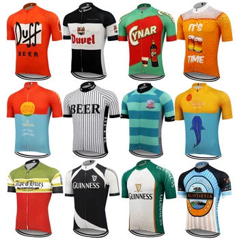 Retro Pivo Cyklistický Dres Létě roku 2020 Ropa Ciclismo Hombre Tým Cyklistika Oblečení 16 Styly MTB Cyklistika Nosit BOUYGUES