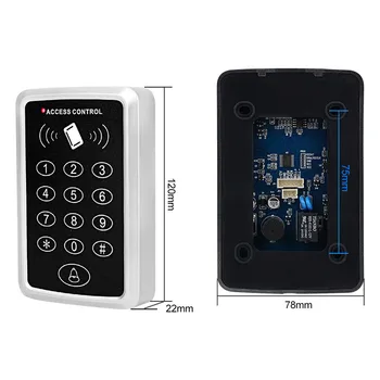 RFID Klávesnice Klávesnice Systém Kontroly Přístupu Vodotěsné Krytí Venkovní 10ks EM4100/TK4100 Klíčenky Dveře Otvírák pro Home Lock Systém