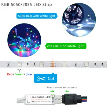 RGB LED Strip Světlo 5050 2835 5M 10M 15M SMD Wifi Flexibilní DC12V Pokoj Dekorace Kompatibilní S Alexa Google Vánoční Osvětlení
