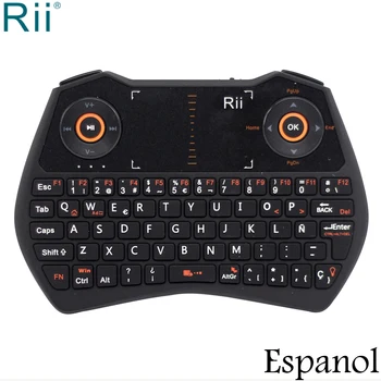 Rii i28 Podsvícený španělské Klávesnice 2,4 GHz Mini Espanol Bezdrátová Klávesnice Létat Myš s Touchpadem pro Android TV Box Mini PC, Notebook