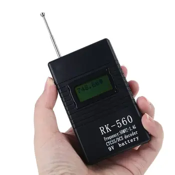 RK560 Přenosné 50MHz-2.4 GHz Ruční Frekvenční Čítač s Anténou pro DCS, CTCSS Walkie Talkie Rádio